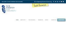 Tablet Screenshot of newyorkersforchildren.org